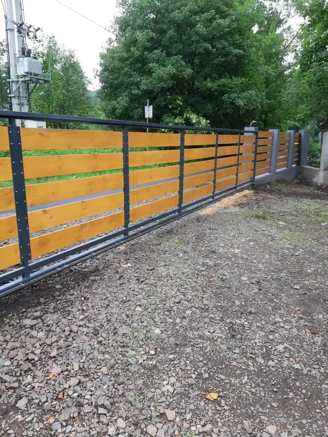 Ogrodzenie drewniano betonowe posesji Walbrzych 07