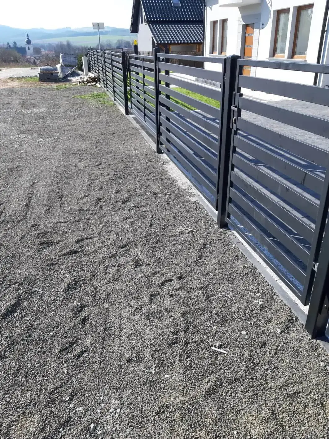 Ogrodzenie frontowe z profili poziomych Walbrzych 03