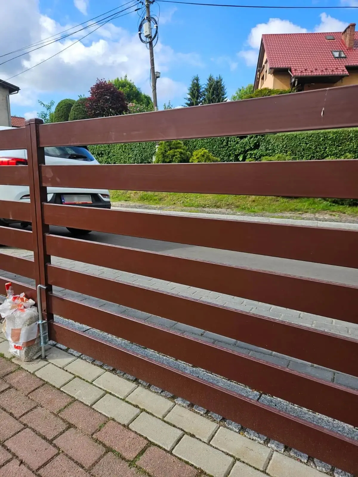 Ogrodzenie z brama przesuwna na automatyce Chelmsko Slaskie 03